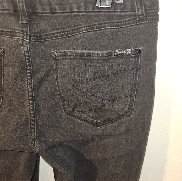 Seven 7 Womans Black Skinny Jeans Size 14 - Picture 6 of 10